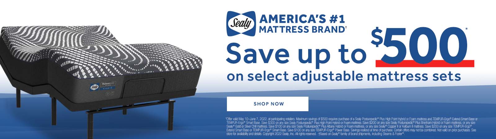 Save up to $500 on Adjustable Mattress Sets